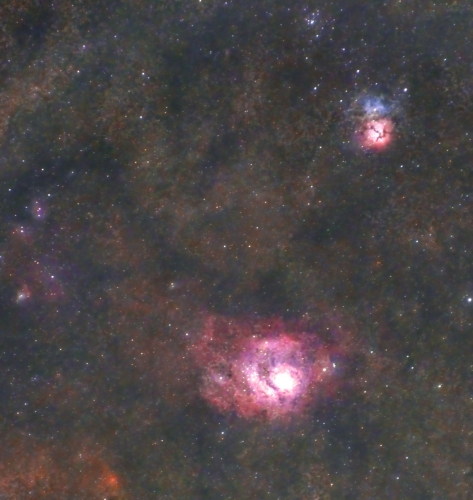 Nebulosa del lago y trifida